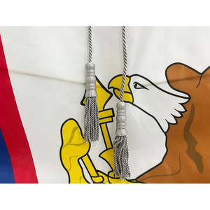 108-Inch Silver <b>Braided</b> Tassel Flag Cord for Indoor Flagpole Display Elegant Display <b>Accessories</b> - Product Image 1