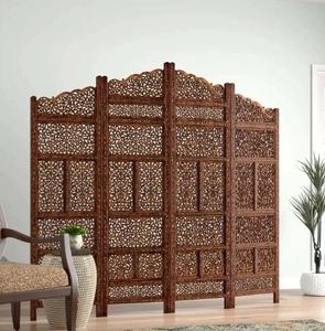 Pared Divisoria Tallada para Sala de Estar, Biombos de Madera Maciza India, Sala de Estar, Venta al por Mayor de Fábrica India, Madera de Sheesham - Product Image 6
