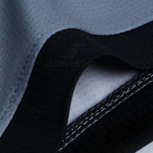 Ensemble de maillot de basket-ball SONISPO, sans manches, col en V, uniforme en maille respirante, gris clair, short à taille élastique, toutes saisons - Product Image 4