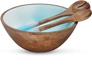 Cuenco de madera con Mango hecho a mano, esmaltado decorativo, con servidor para uso Multiusos y con la mejor calidad - Product Image 6