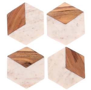 Posavasos de madera de alta calidad, posavasos para habitación de hotel, restaurante y oficina, superventas, hecho en la India - Product Image 6