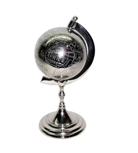Diseño clásico Aluminio Plateado Mundo Educativo Globo Sala de estar Oficina Mesa Decorativo Mundo Globo - Product Image 3