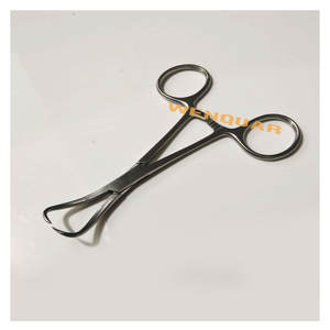 Pince à serviette en acier inoxydable Backhaus Allemagne, manuelle, taille 4,25 pouces, 1/1 perforations, pointes de perforation, artisanat de qualité supérieure, incurvée, 11 cm - Product Image 2