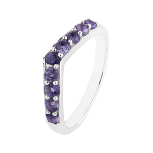 แหวนพลอยไอโอไลต์ธรรมชาติสำหรับผู้หญิงจาก Shah Gems เงินแท้ 925 ชุบโรเดียม เครื่องประดับคุณภาพสำหรับใส่ทุกวัน - Product Image 1