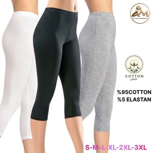 Leggings Capri Blancos de Punto para Mujer con Cintura Elástica, Antiestáticos y Ecológicos - Product Image 1