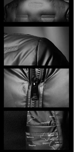 Blouson Bomber en Coton Épais pour Homme – Tendance, Col Montant, Brillant, Chaud, Logo Frontal, Capuche Respirante et Coupe-Vent - Product Image 5