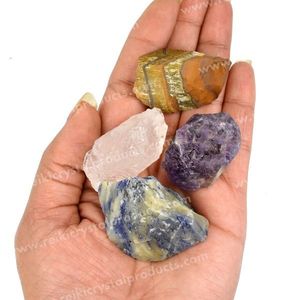 Collection de Pierres Naturelles Brutes de Cristal pour l'Équilibrage de la Positivité, Décoration Spirituelle, Énergisées par le Reiki - Product Image 1