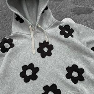 Sweat-shirt en coton surdimensionné personnalisé Impression 3D du logo Sweat à capuche vierge avec ficelle en relief Patch brodé Sweatshirts à capuche pour hommes - Product Image 3