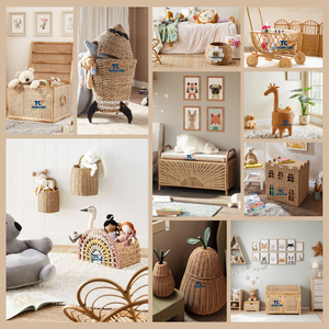 Cochecito de muñeca hecho a mano de alta calidad, carrito de juguete respetuoso con el medio ambiente, cochecito de bebé de ratán para habitación de niños, Idea de regalo, precio al por mayor barato - Product Image 2