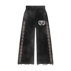 Collection d'automne personnalisé Flare Zipper ensembles d'entraînement femmes respirant écologique 100% coton lavé à l'acide Jogging survêtements - Product Image 3