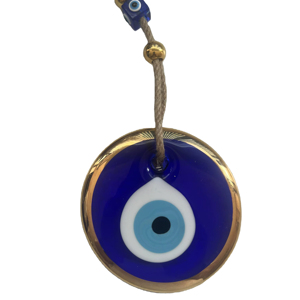 งานศิลปะแก้วตกแต่งผนังรูปตาปีศาจกรอบทอง YNB-13 ซม. เสริมโชคลาภ ของตกแต่งบ้านและของขวัญขึ้นบ้านใหม่ - Product Image 2