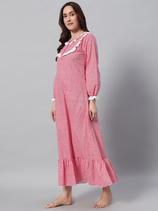 Camisón Elegante de Algodón con Estampado Floral Victoriano para Mujer - Temporada Primavera/Otoño/Verano - Product Image 5