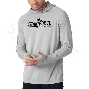 Sudadera con capucha de pesca al aire libre con logotipo personalizado para hombre, camiseta de secado rápido UPF 50 de manga larga SPF con característica impermeable hecha de poliéster - Product Image 1