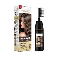 Tinte de Cabello Permanente a Base de Hierbas, Fácil de Usar, Sin Amoníaco, en Crema, con Peine Aplicador, Cubre las Canas, Color Duradero, OEM