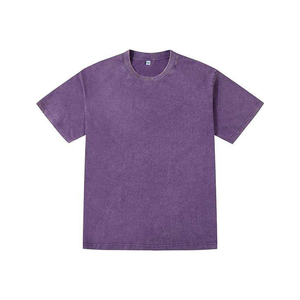 เสื้อยืดผ้าคอตตอนผสมโพลีเอสเตอร์ 220 แกรม ล้างสีแบบแอซิด สไตล์วินเทจ น้ำหนักมาก สำหรับผู้ชาย สวมใส่สบาย ทนทาน เหมาะกับสไตล์สตรีทแวร์ - Product Image 3