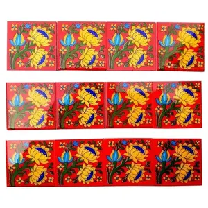 Ensemble de 12 carreaux en céramique de 2x2 pouces pour la décoration intérieure Carrelages de salle de bain plus légers pour l'intérieur du salon Murs extérieurs en brique réfractaire - Product Image 1