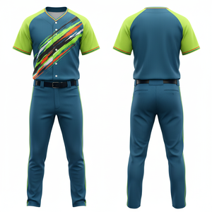 Uniforme de Béisbol Personalizado 2026, Sublimado, Malla Ligera y Transpirable, Cuello en V, 100% Poliéster, Ropa Deportiva Unisex de Alta Calidad - Product Image 1