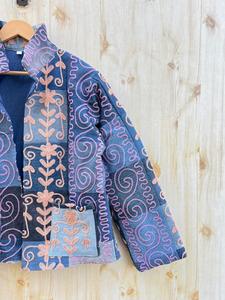 New Arrival Indian Handmade Cotton Denim Jacket for Unisex Embroidered Casual Winter Coat Breathable Gift for Her - Product Image 5