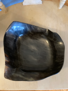 ชามฮอร์นธรรมชาติทำด้วยมือหรูหราทนทานไม่ซ้ำใครดีไซน์ของช่างฝีมือเป็นมิตรกับสิ่งแวดล้อมตกแต่งด้วยงานฝีมือเสี้ยว - Product Image 6