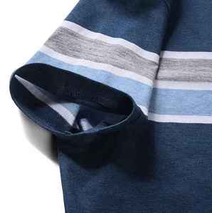 Camiseta de Algodón de Punto Sólido de Corte Ajustado para Hombre, Manga Corta, Diseño Moderno Informal y a la Moda, Cómoda y Ligera para el Verano - Product Image 5