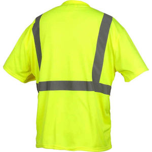 Chemise de sécurité réfléchissante haute performance, vêtements de travail haute visibilité, séchage rapide, respirante, manches courtes, sécurité - Product Image 2