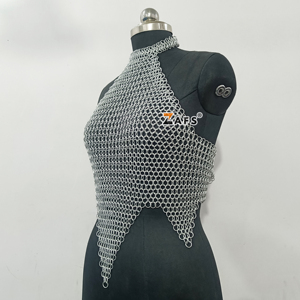Top de cota de malla medieval hecho a mano, anillo de aluminio a tope, Top ligero para Feria Renacentista y cosplay, precio al por mayor disponible - Product Image 4