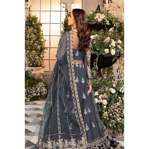 Maria.B. MBroidered <b>Wedding</b> Edition 25 <b>Top</b> BD-2901 Chiffon Fabric TC-1420 - Product Image 4