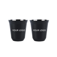 Tasse à café en métal comme cadeau pour le thé, le lait, les tasses à expresso avec logo Logo personnalisé pour boire à la maison