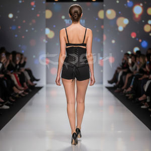 Corset de maintien de la taille en dentelle noire sexy en gros avec armature en acier |   Corset amincissant tendance - Product Image 6