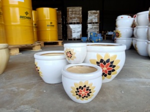 [Leo Nguyen Le] - Macetas de cerámica esmaltada para interiores al por mayor, macetas de jardín, macetas para plantas de proveedor vietnamita - Product Image 3