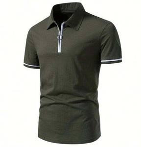 Polo à demi-zip pour homme en gros, logo personnalisé, manches courtes, polo de golf - Product Image 2