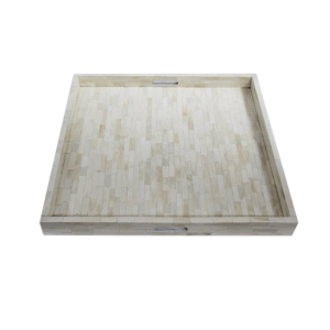 Bandeja para servir con diseño de hojas, precio al por mayor, logotipo personalizado, decoración con incrustaciones de hueso, bandeja para servir, decoración del hogar, utensilios de cocina, bandeja para vajilla - Product Image 4