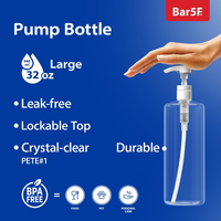 Distributeur rechargeable de bouteille de pompe en plastique PET carré de 1000ml pour l'emballage cosmétique liquide de shampooing Lotion savon usine du Vietnam