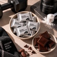 Barre chocolatée fonctionnelle à la créatine avec créatine monohydrate micronisée pour la nutrition sportive, fabrication OEM, marque privée