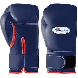 Guantes de Boxeo Profesionales de Cuero Rojo Marino con Velcro en la Muñeca, Guantes de Entrenamiento y Sparring para Hombres y Mujeres - Product Image 1