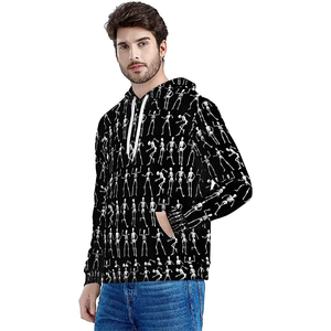 Ensemble pantalon de survêtement et sweat à capuche avec broderie en chenille personnalisée sérigraphiée Pullover Baggy Sweats à capuche vierges pour impression - Product Image 3