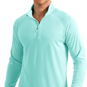 Sweats à capuche sport à col montant et fermeture éclair pour hommes, imprimé personnalisé, brodé, printemps, polaire spandex/polyester, séchage rapide - Product Image 1