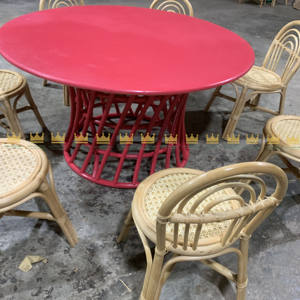 Mesa redonda moderna de ratán para niños hecha a mano, ratán 100% para uso en exteriores y jardín, precio directo de Vietnam para parques y hoteles - Product Image 3