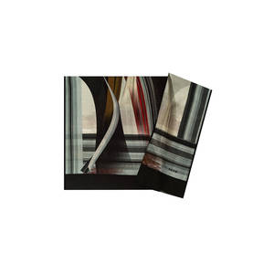 Pañuelo de Seda Satinada de Diseño Vintage, Rectangular Largo con Patrón Geométrico, Accesorio de Invierno de Lujo - Product Image 1
