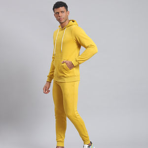 Conjunto de chándal de dos piezas para hombre, chándal de tela polar con logotipo personalizado, chándal transpirable de estilo clásico informal a la moda para hombre - Product Image 5