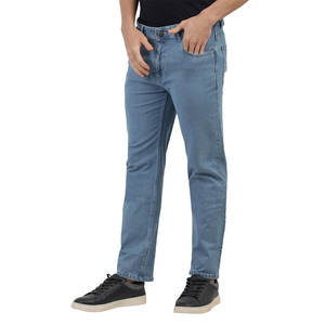Jeans en denim personnalisés avec logo de marque, couleur personnalisée, coupe slim, légers, décontractés pour hommes, vente en gros d'usine, prix de gros - Product Image 5