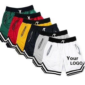 Pantalones cortos de baloncesto para hombre directos de fábrica, tela de malla de poliéster de secado rápido de verano, ropa deportiva bordada personalizada, diseño fresco de verano - Product Image 2