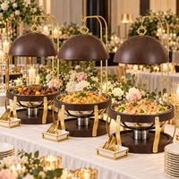 Chauffe-Plat Suspendu 8L en Gros, Effet Marbre Noir, Marbre Blanc, Grain de Bois, Or, Argent, pour Buffet d'Hôtel