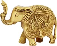 Lot de 2 statues d'éléphant en laiton personnalisables de haute qualité, figurines métalliques porte-bonheur, design moderne, idées cadeaux pour la décoration de Noël à la maison