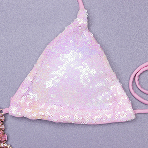 OEM personalizado mujer ropa de playa diamantes trajes de baño Bikini de cristal con diamantes de imitación - Product Image 3