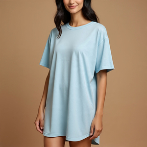 Drop Shoulder T Shirts Femmes Quick Dry Cotton T-Shirt Femmes Summer Short Sleeve Oversize Tee Shirts Ladies - Product Image 4
