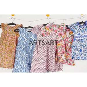 ชุดเดรสชายหาดทรงเอ พิมพ์ลายดอกไม้ แขนพองเล็กน้อย ผ้าฝ้าย 100% เป็นมิตรกับสิ่งแวดล้อม สำหรับฤดูร้อน ขายส่ง - Product Image 6