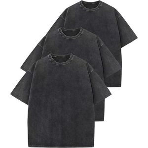 T-shirt surdimensionné pour hommes en gros T-shirt décontracté d'été en coton épais de 240GSM avec logo imprimé personnalisé à vendre - Product Image 2