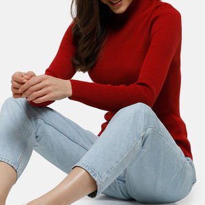 เสื้อสเวตเชิ้ตผู้หญิงผ้าฝ้ายฟลีซเนื้อนุ่มพิเศษสำหรับฤดูหนาว ระบายอากาศได้ดี ทรงโอเวอร์ไซส์ ไหล่ตก พิมพ์ลายสกรีน คอเต่า - Product Image 5