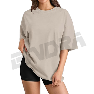2025 camisetas de gran tamaño para mujer, camiseta informal de algodón suave, camiseta de verano a la moda, cuello redondo, manga corta, cómoda, suelta, ropa de calle de moda - Product Image 2